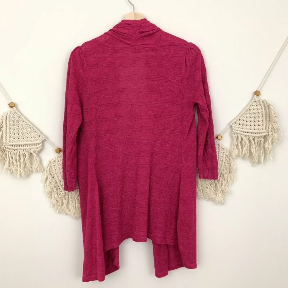 Anthropologie Yellow Bird Pink Open Knit Cardigan - Picture 2 of 9